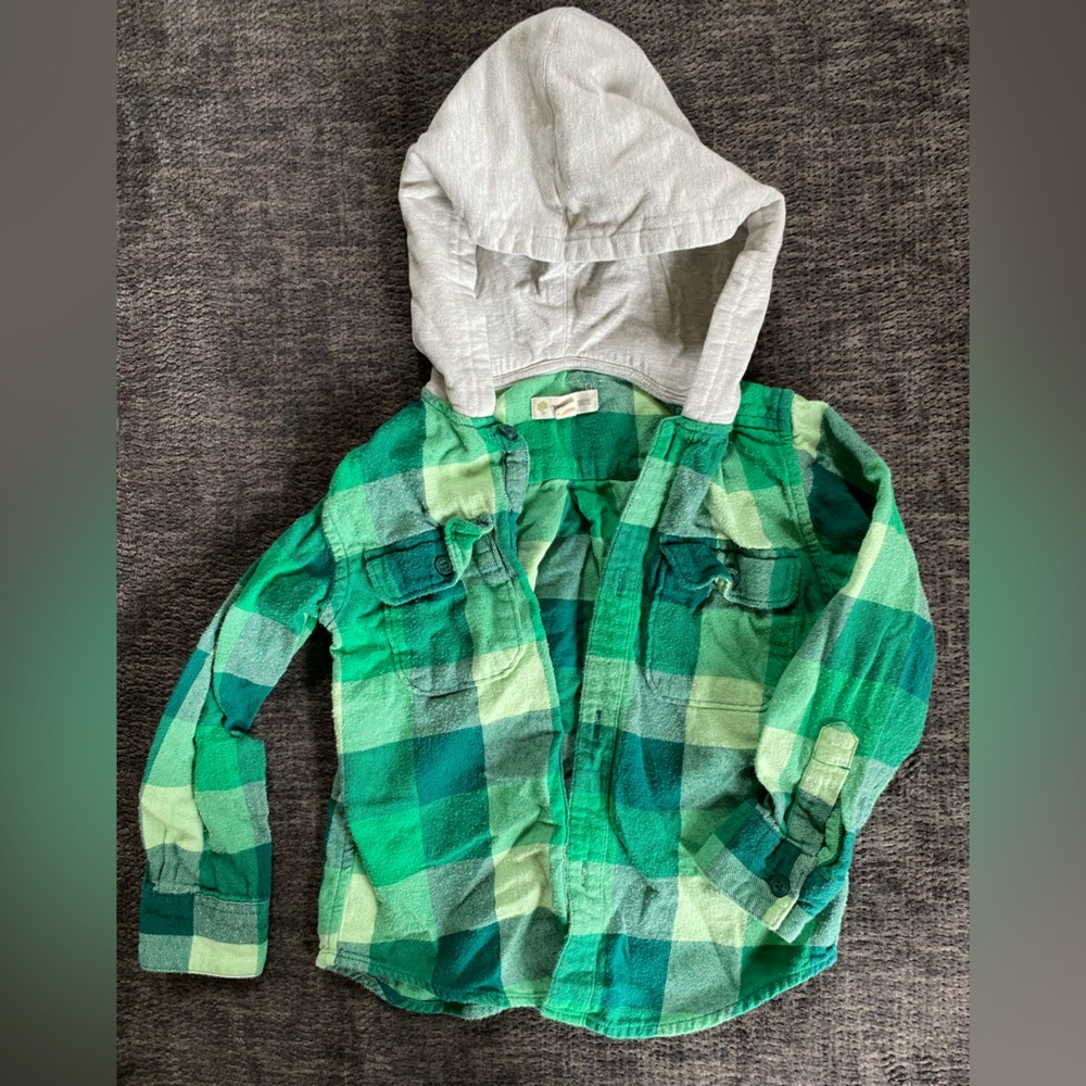 Tucker + Tate Vibrant Green Plaid Hoodie